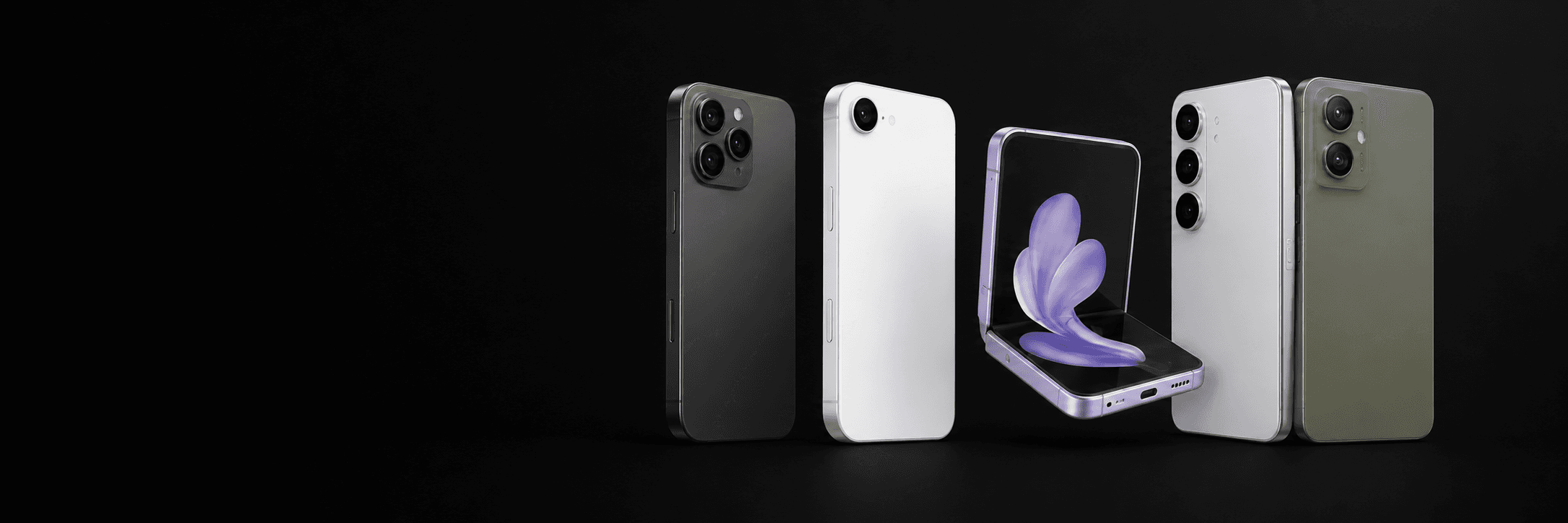 A collection of smartphones available with number-transfer offers
